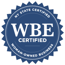 NY State Certified Woman-Owned Business (WBE) Seal