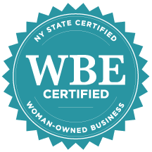 NY State Certified Woman-Owned Business (WBE) Seal