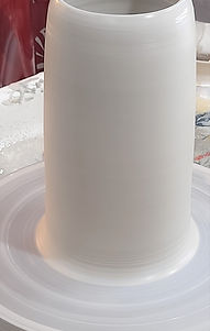 Pulled walls of clay pot