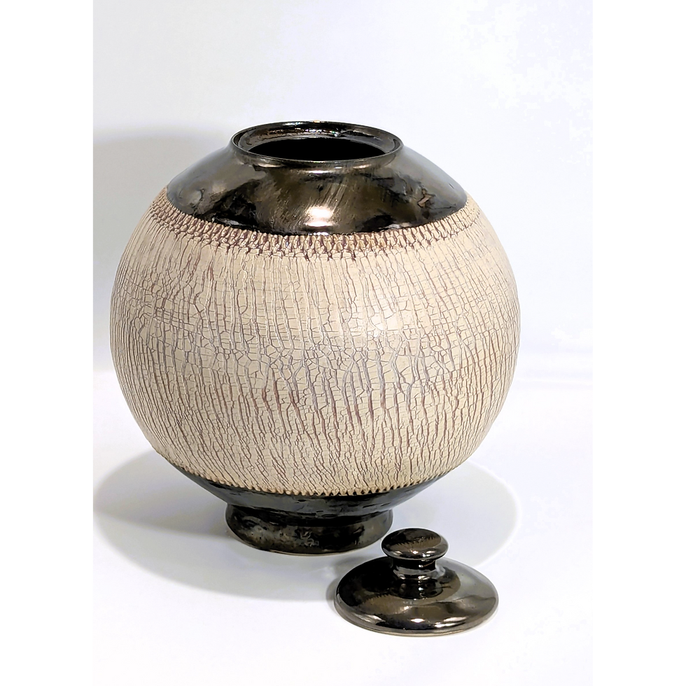 Thumbnail: Metallic Bronze & Cream Urn 2.350ltr