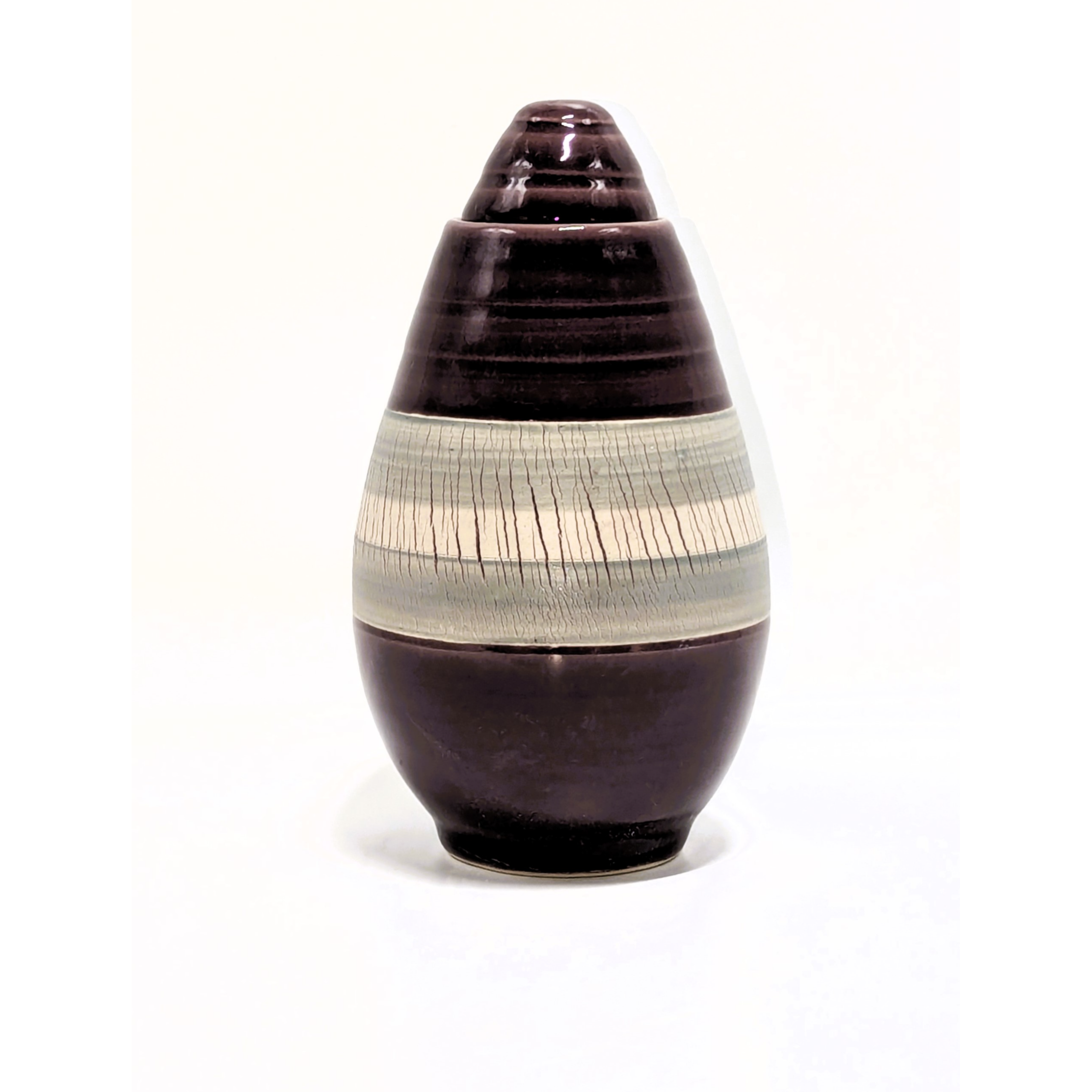 Mauve Grey and White Urn 500ml