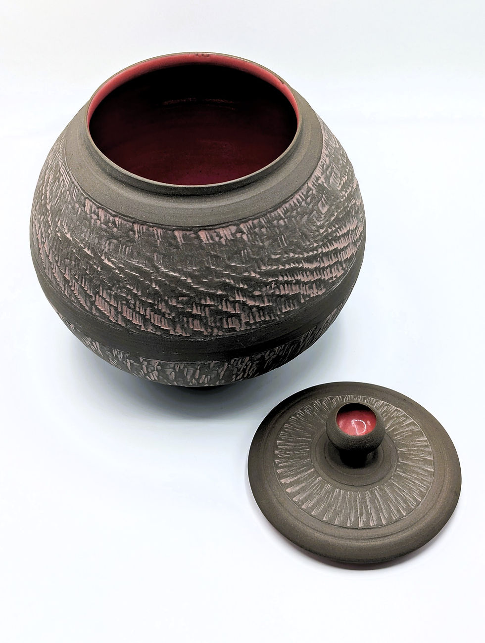 Thumbnail: Anthracite Clay with Pink Slip and Glaze  3.5ltr
