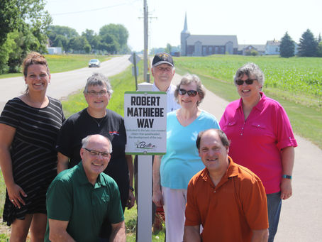 Robert Mathiebe Way is official in Brillion