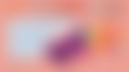 purple megaphone shouting social media logos against peach background