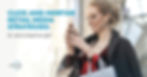 Woman smiling, holding a smartphone in a shopping area, wearing glasses and hoop earrings. Text: "Click-and-Mortar Retail Media Strategies."