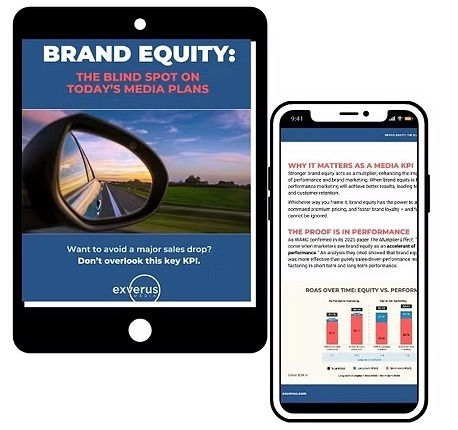 tablet and phone displaying brand equity whitepaper