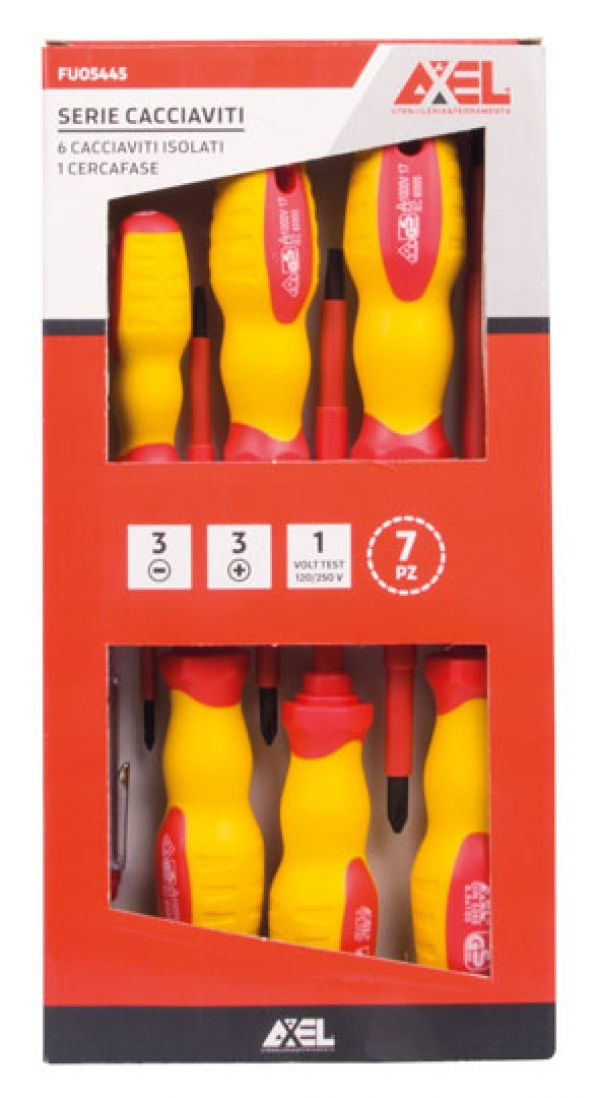 SERIE CACCIAVITI ELETTRICISTA ISOLATI PROFESSIONALI 1000V