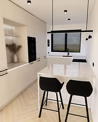 Sleek modern kitchen with clean lines by KVL Design