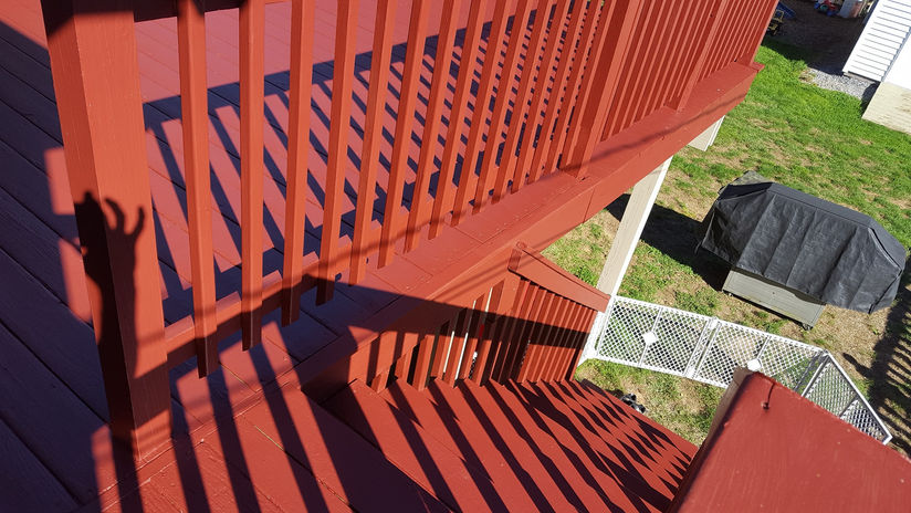 Repainted exterior deck