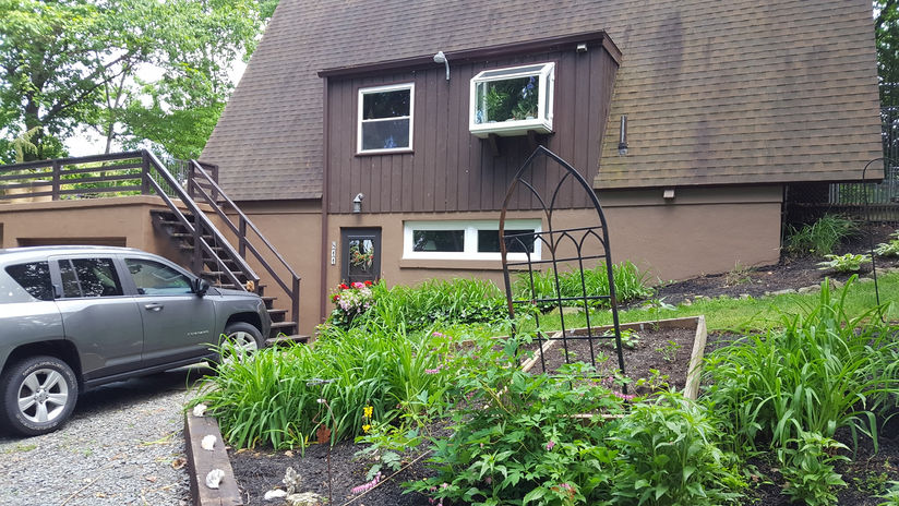 Before & After A-Frame Home Painting-exterior