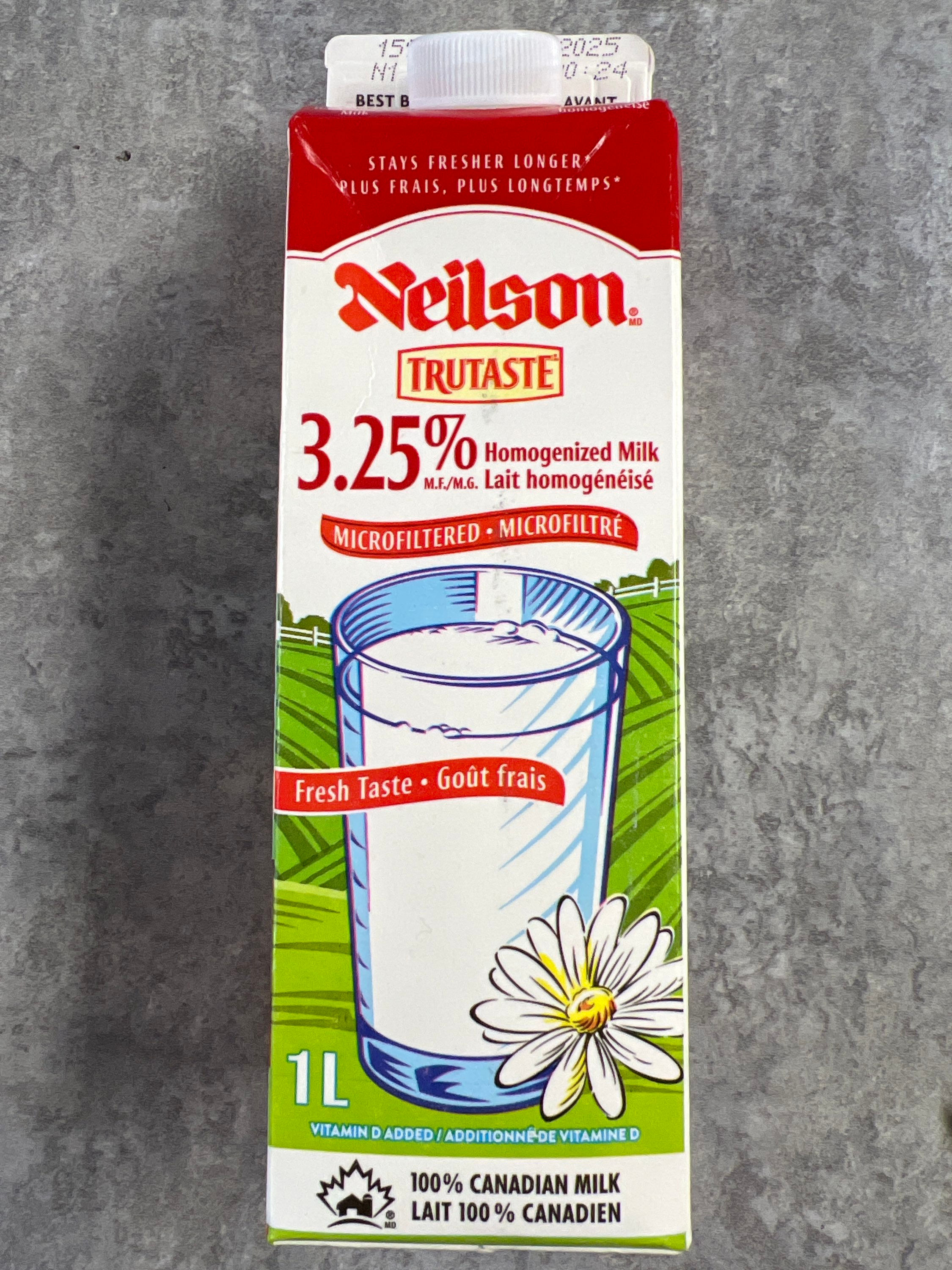 Nielson 3.25% Homogenized Milk 1L