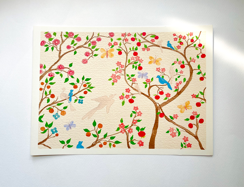 Thumbnail: Fine Art Print - Pomegranate, Orange, Flower Orchard