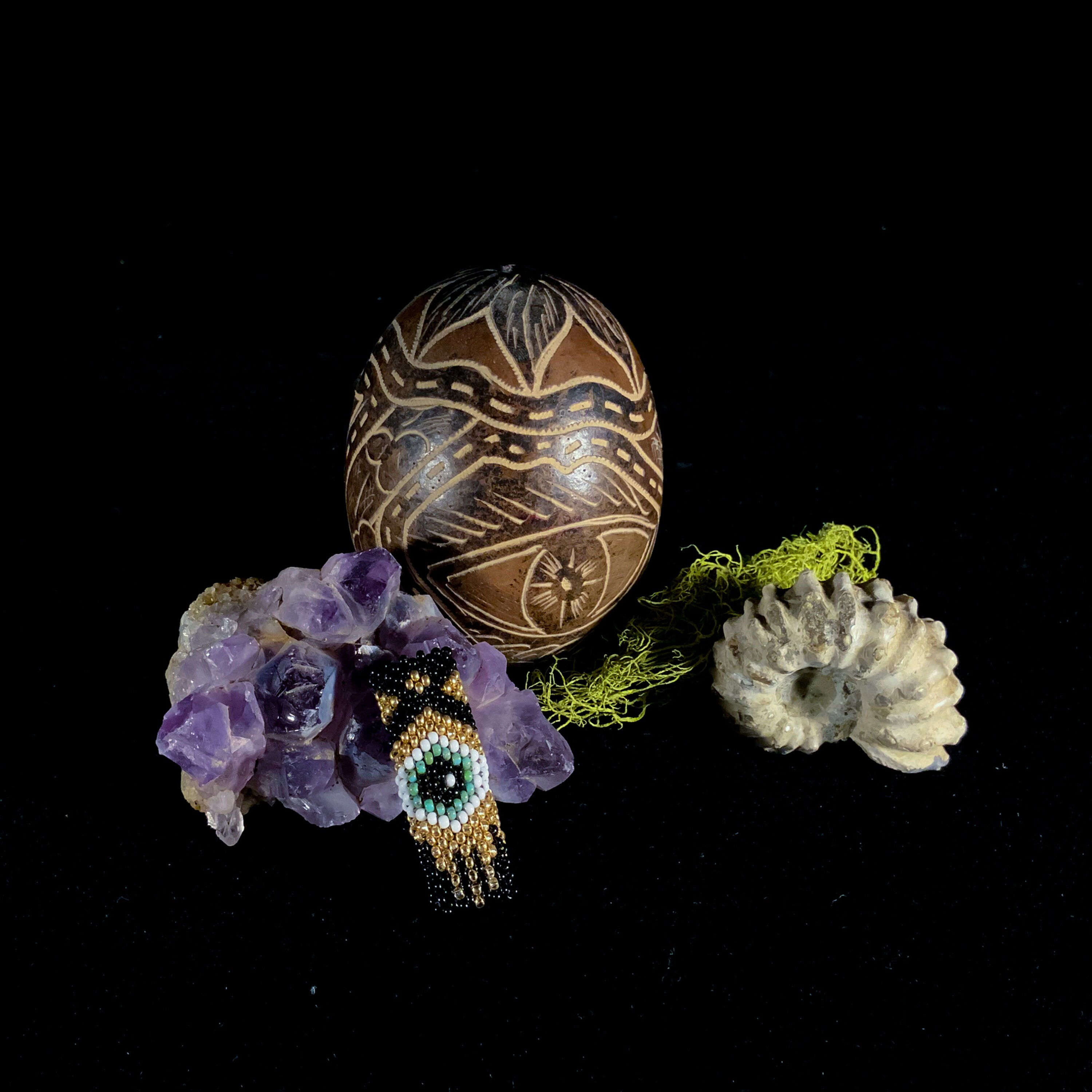 Seed Bead Dreadlock Bead - Divine Vision / Eye of God / Universal Perception