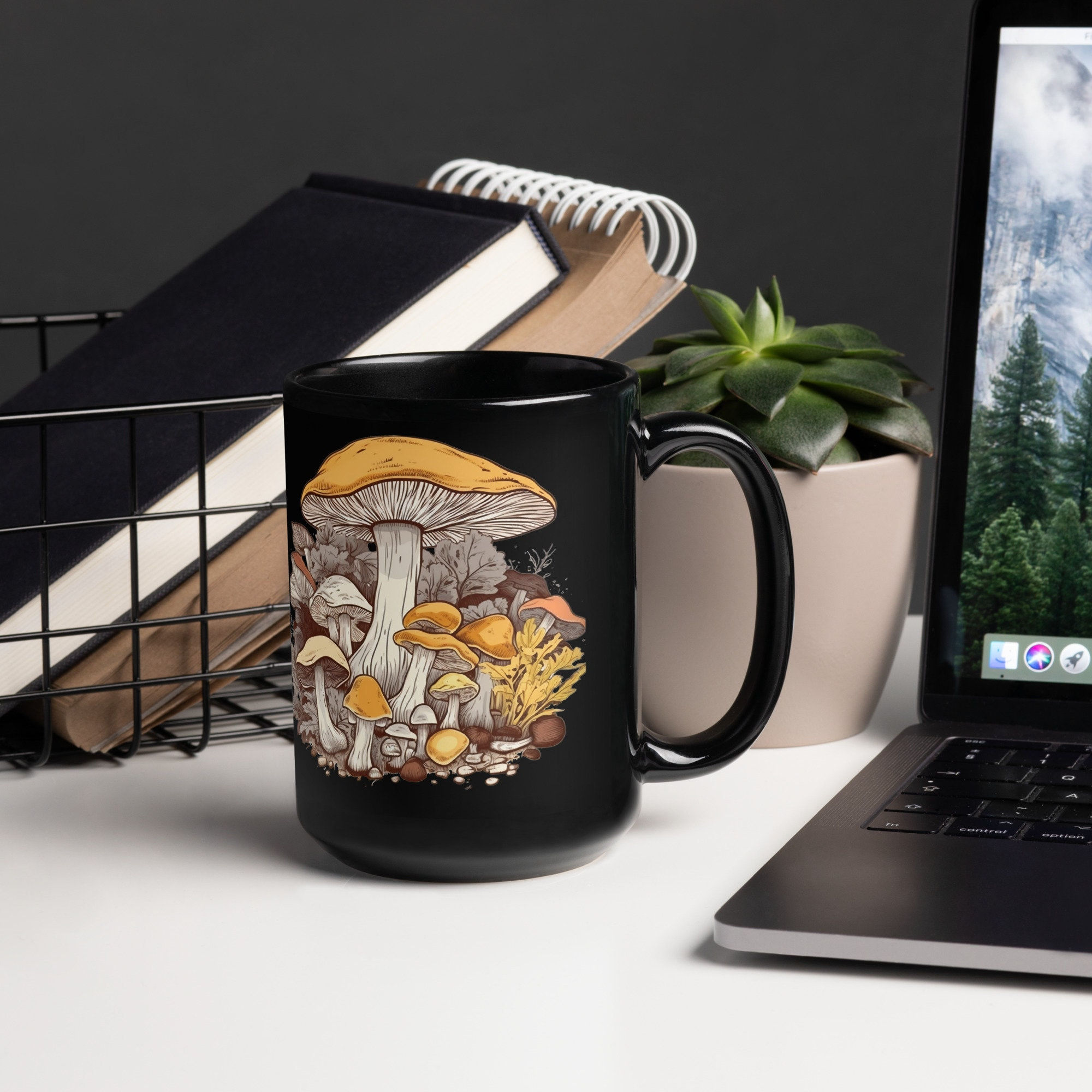 Mushroom Family Mug / Mushroom Coffee Mug / Fungi Morning Brew
