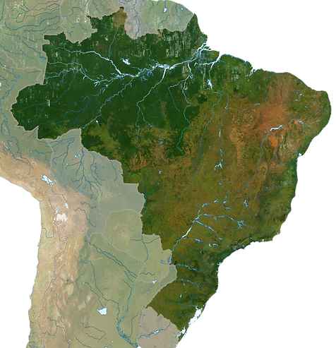 Blank isolated physical satellite map of