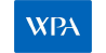WPA health insurance logo, white letters against a blue background