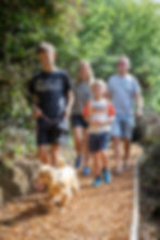 family walk through trail 2