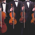Primo piano dell'ensemble d'archi