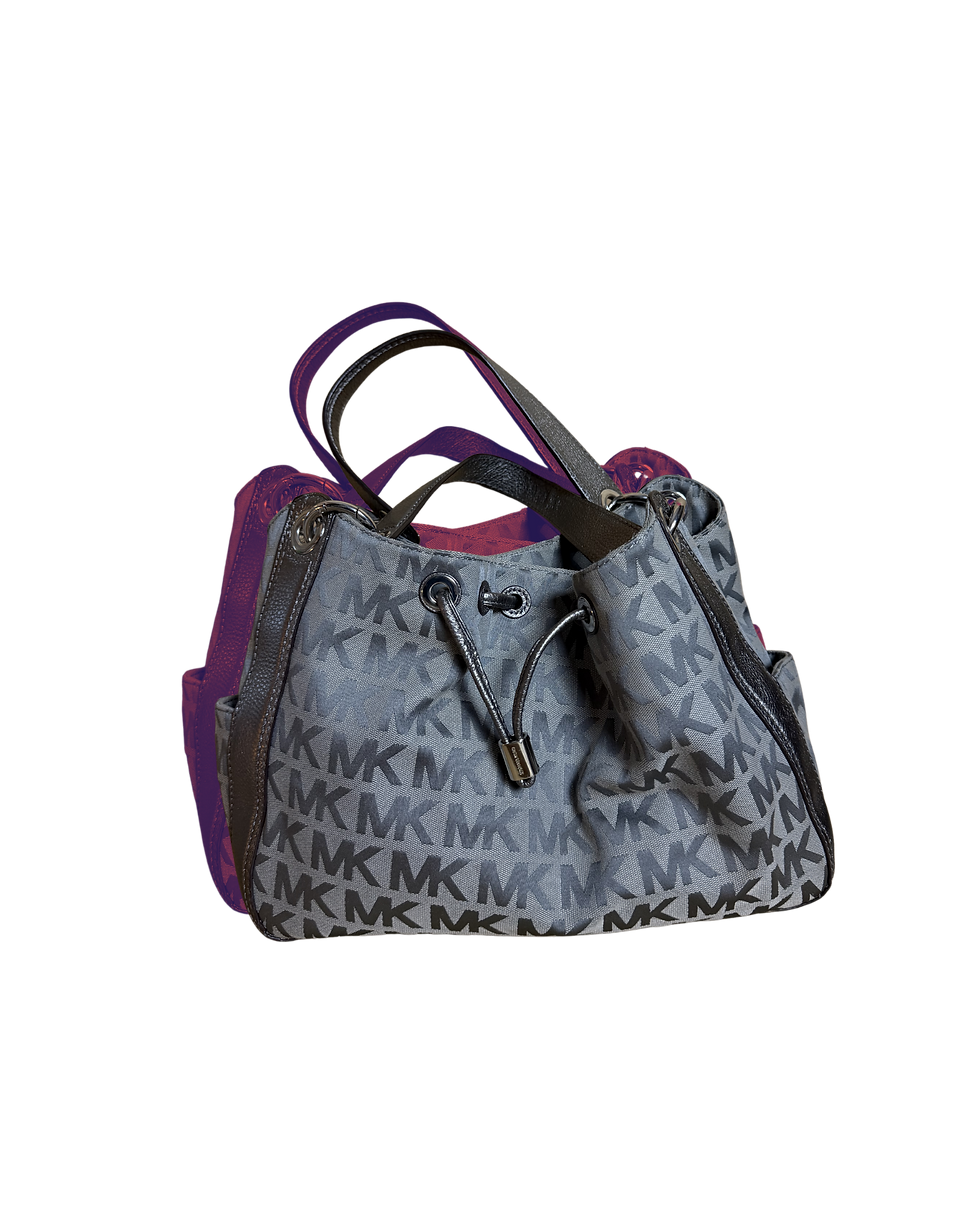 Thumbnail:  ★ MICHEAL KORS SILVER/GREY MONOGRAM SHOULDER BAG 289★
