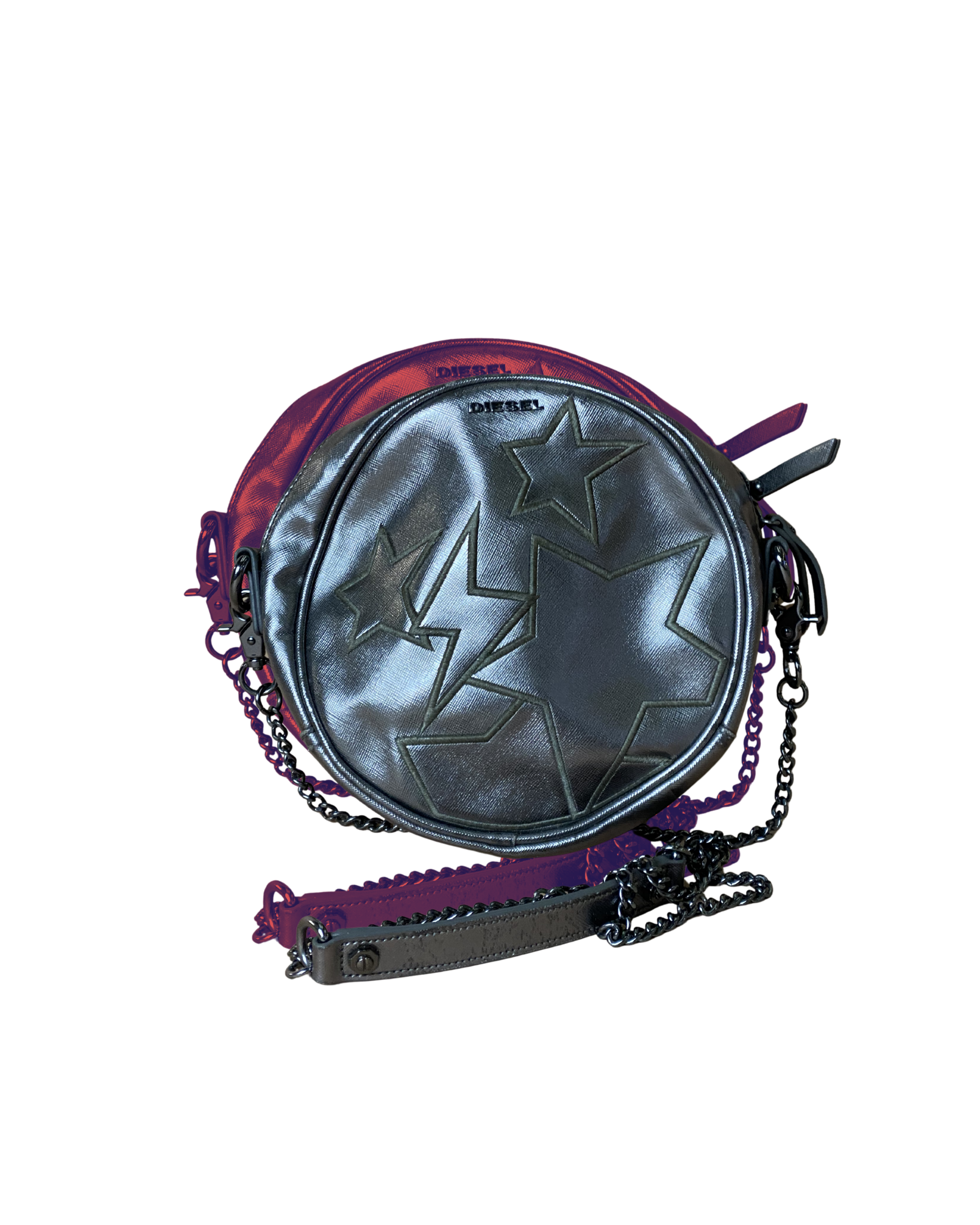 DIESEL METALLIC GREY CROSSBODY BAG 023.