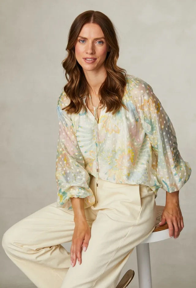 FeeG Pastel Chiffon Blouse