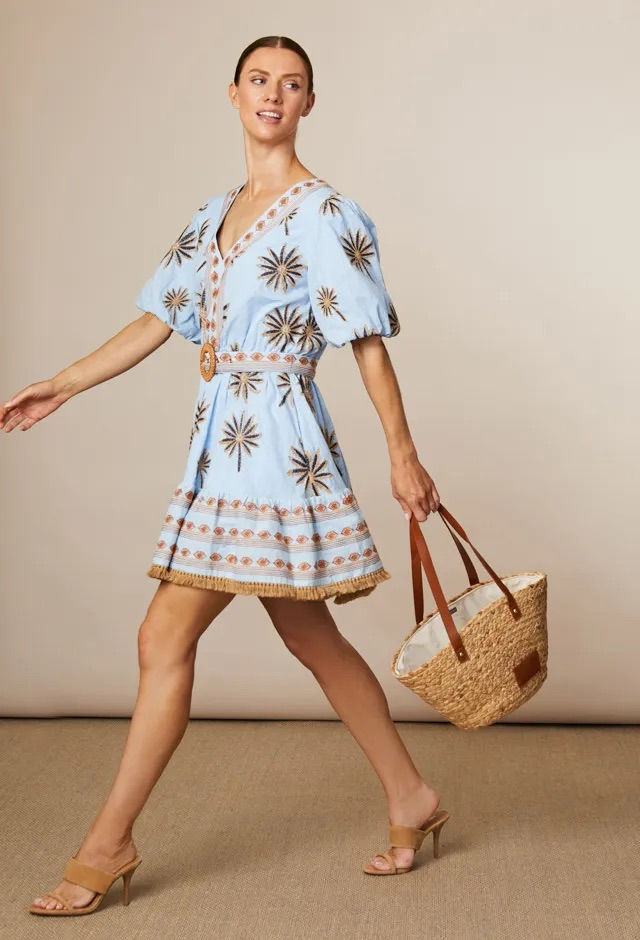 Thumbnail: FeeG Embroidered Palm Dress