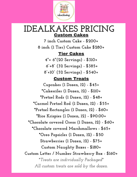 Idealkakes Pricing.png