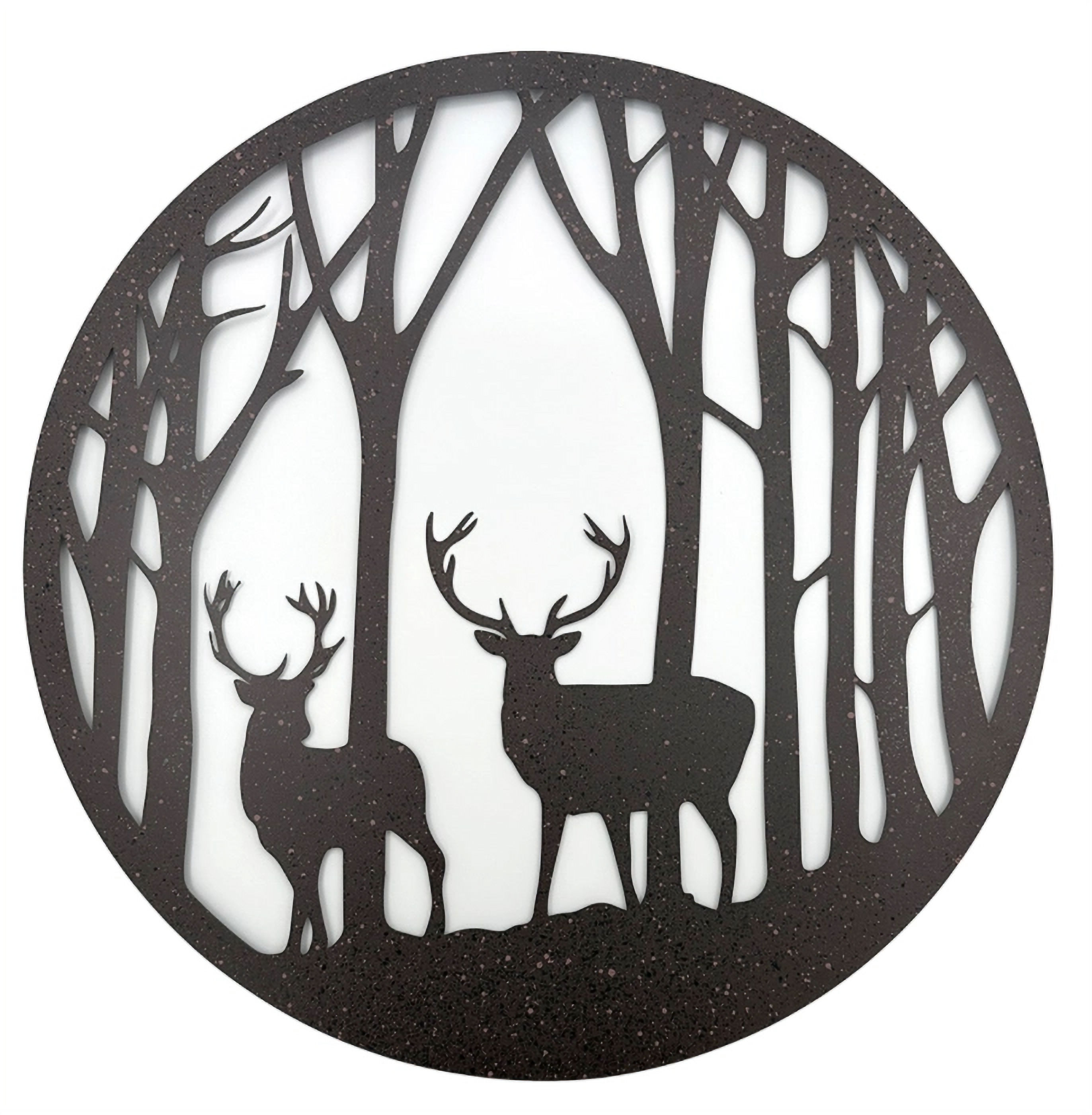 Silhouette of deer in a forest scene artwork BACKCOUNTRY GIFTS art
