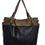 Thumbnail: Stylish black and brown handbag, featuring a zipper closure and shoulder straps.