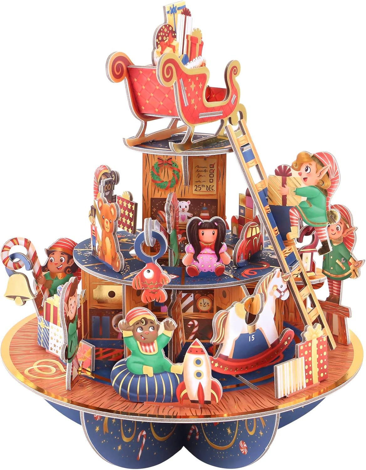 Calendari advent pop-up elfs