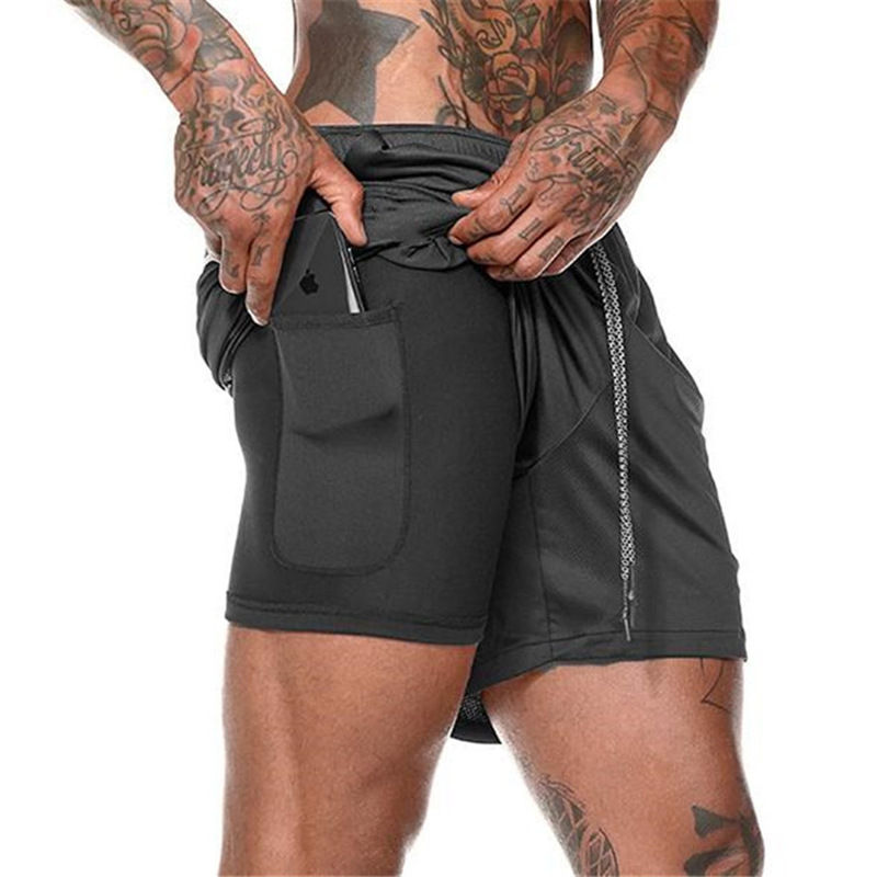 Thumbnail: Gym Wear High Quality Polyester Shorts Mens Breathable Gym Shorts