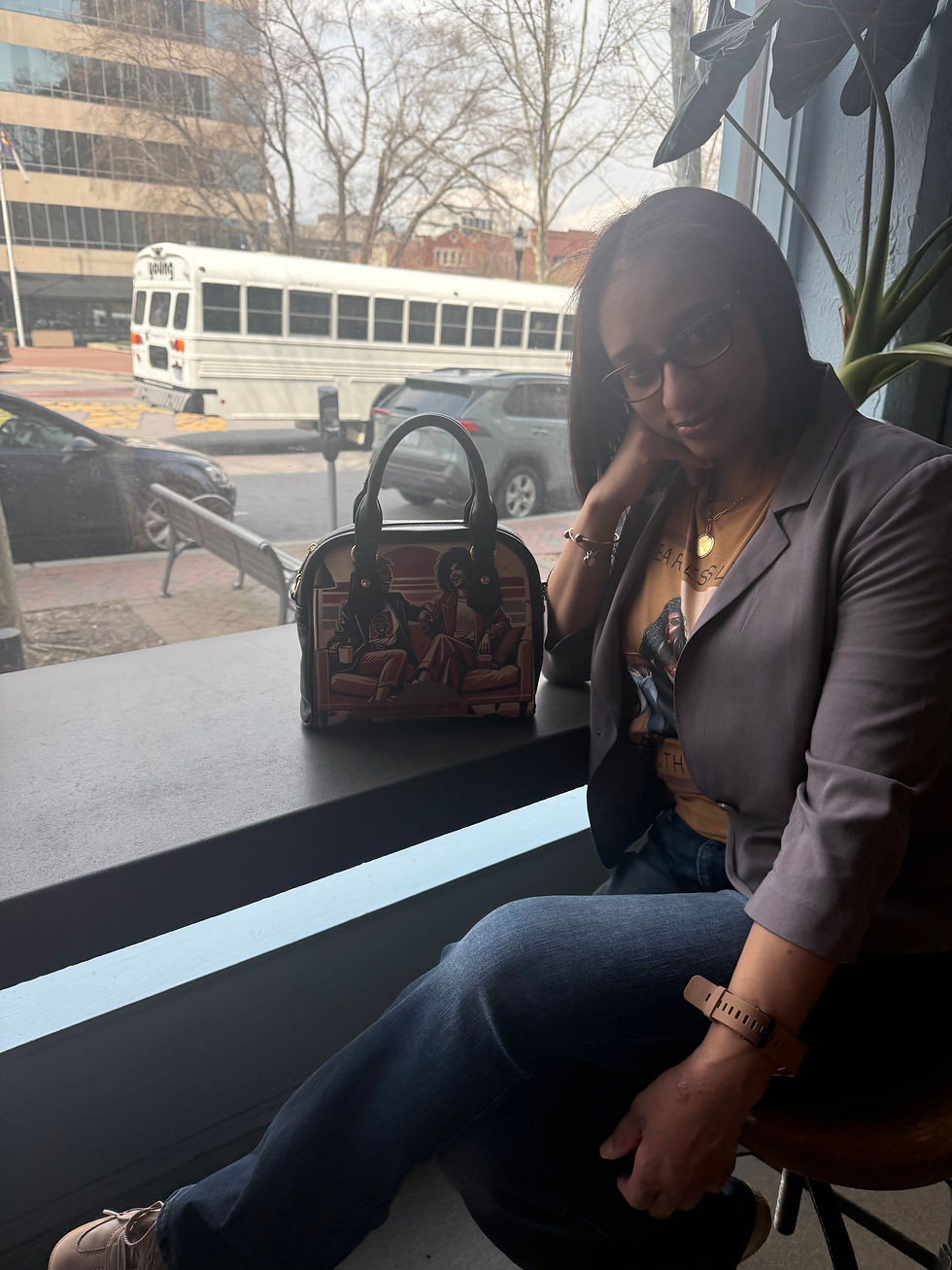 Black Coffee Club shoulder handbag with removable strap