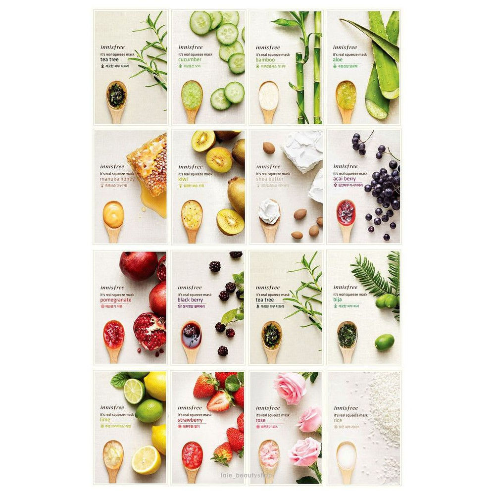 Innisfree Real Squeeze Mask Moisturizing Smooth Skin Facial