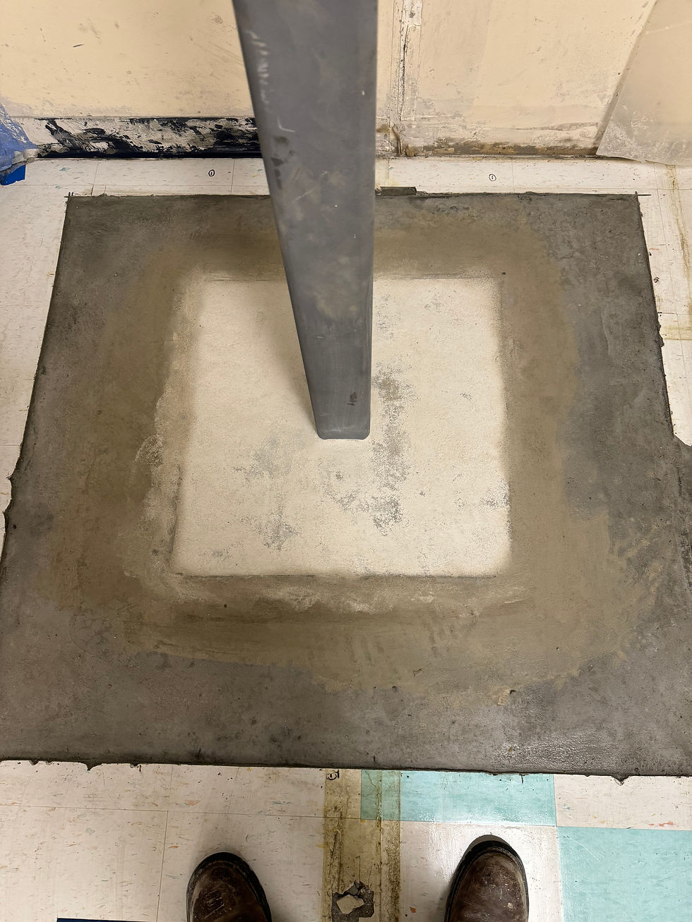 Concrete Form with Non-Shrink Grout Around Steel Column | Top Rated Commercial and Residential Const