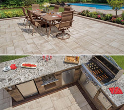 Photo of stone grill and table area | Top Rated Building Material Company in New York