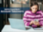 Woman with concerned expression sitting at desk with laptop and looking at phone. Text reads: BAFCU Fraud Alert Account Takeovers