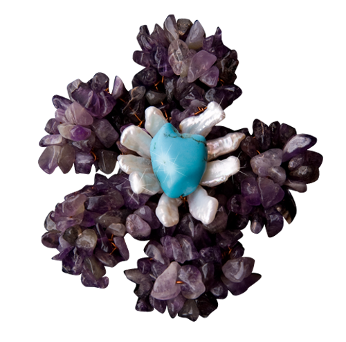 Thumbnail: Amethyst Flower Ring