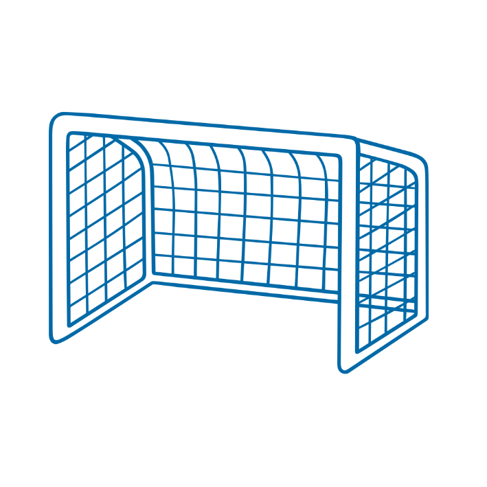 Il s'agit d'une icône représentant un but de football. Elle symbolise la prestation de contrôle des équipements sportifs proposée par Labo Des Sols