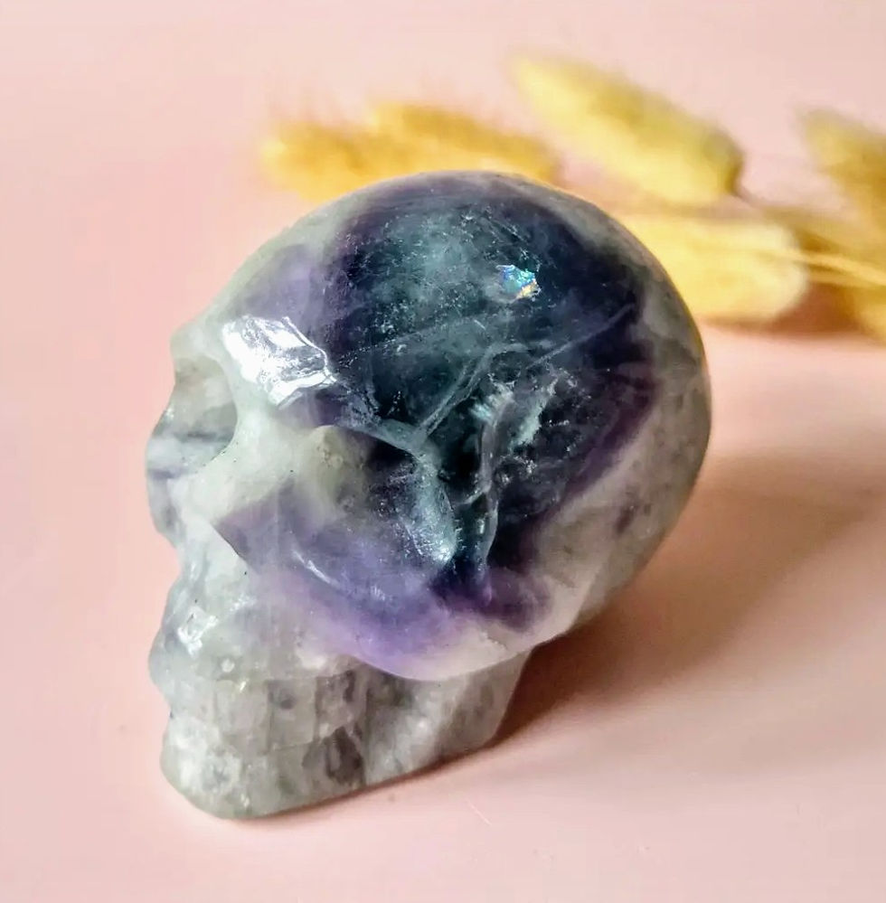 Thumbnail: Rainbow Fluorite Crystal Skull