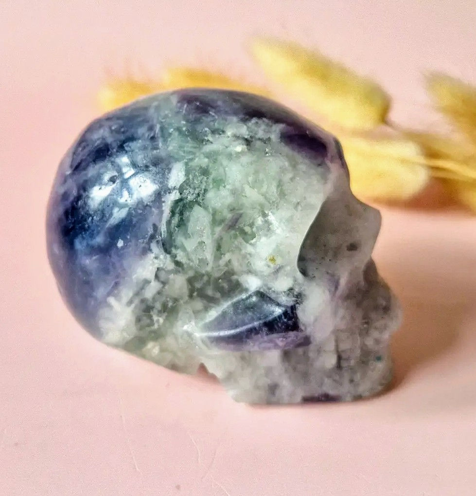 Thumbnail: Rainbow Fluorite Crystal Skull