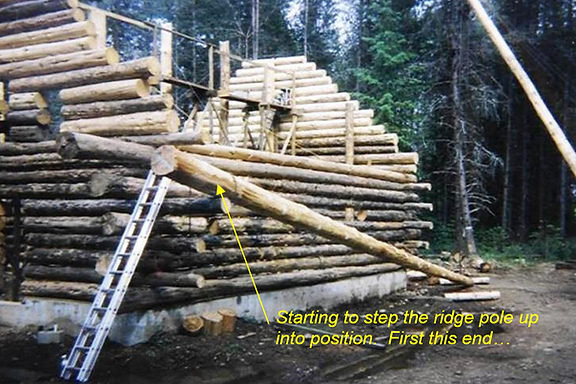 Raising the ridge pole