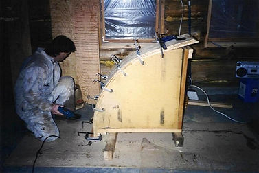 Making a quarter round window casing on a diy jig