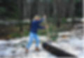 Using a peavy to move a log