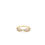 Thumbnail: 14K Gold Plated X Ring Simulated Diamond CZ Criss Cross Ring for Women
