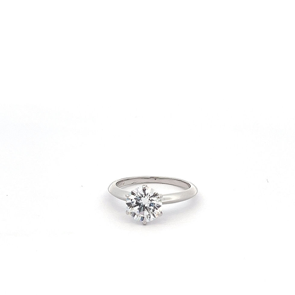 Thumbnail: Stunning Flame Solitaire Engagement Wedding Ring with Simulated Diamond