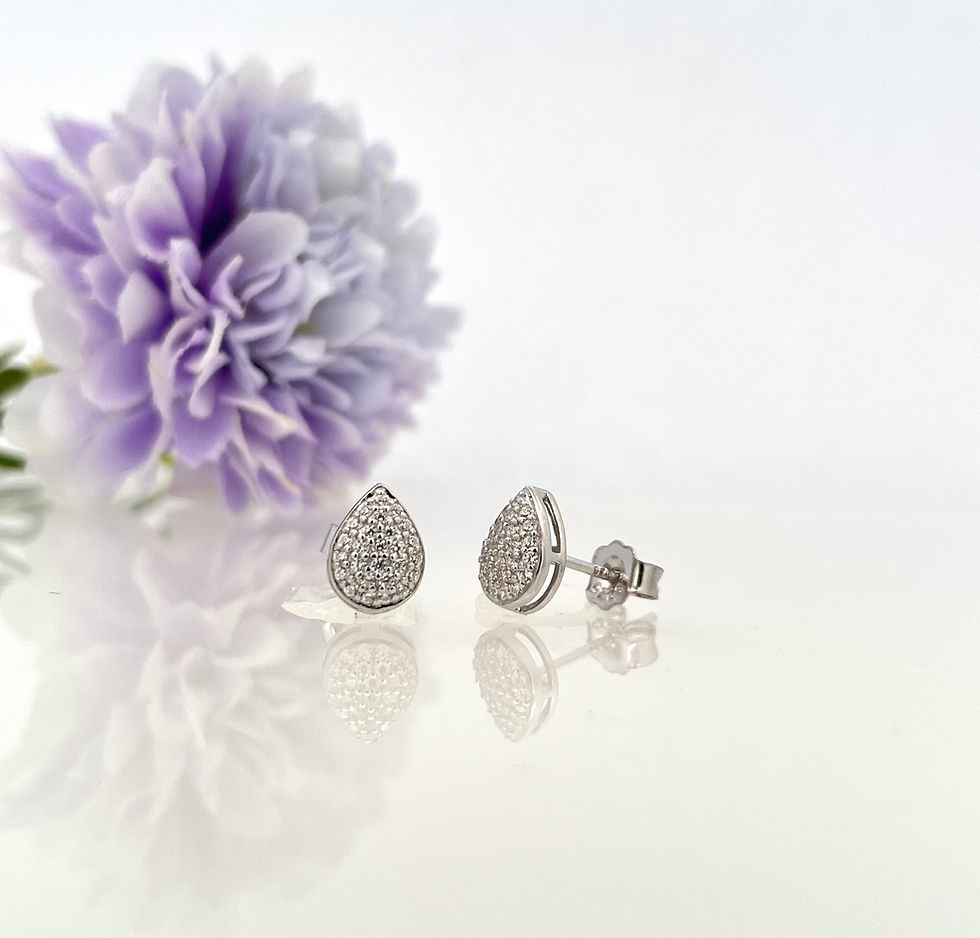 Thumbnail: Sterling Silver Solid Heart Earrings for Women