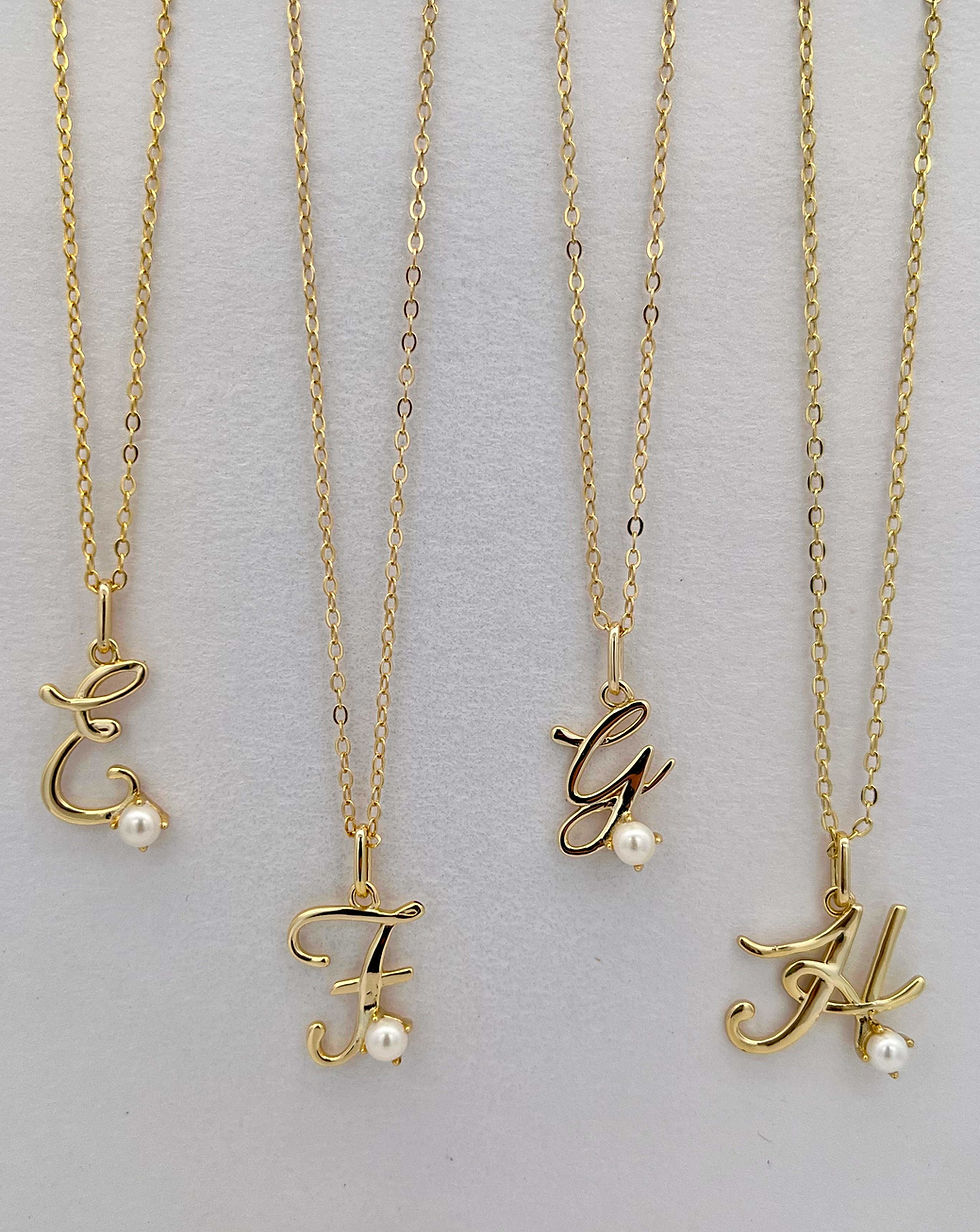 Thumbnail: Latin Alphabet Initial Letter Pendant Necklace for Women