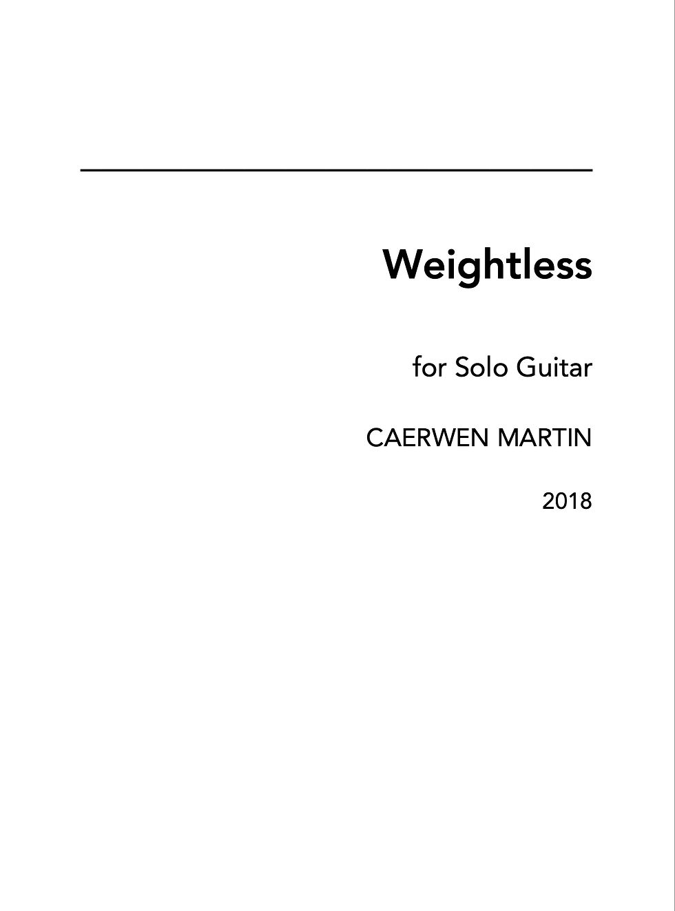 Weightless for Guitar CAERWEN MARTIN