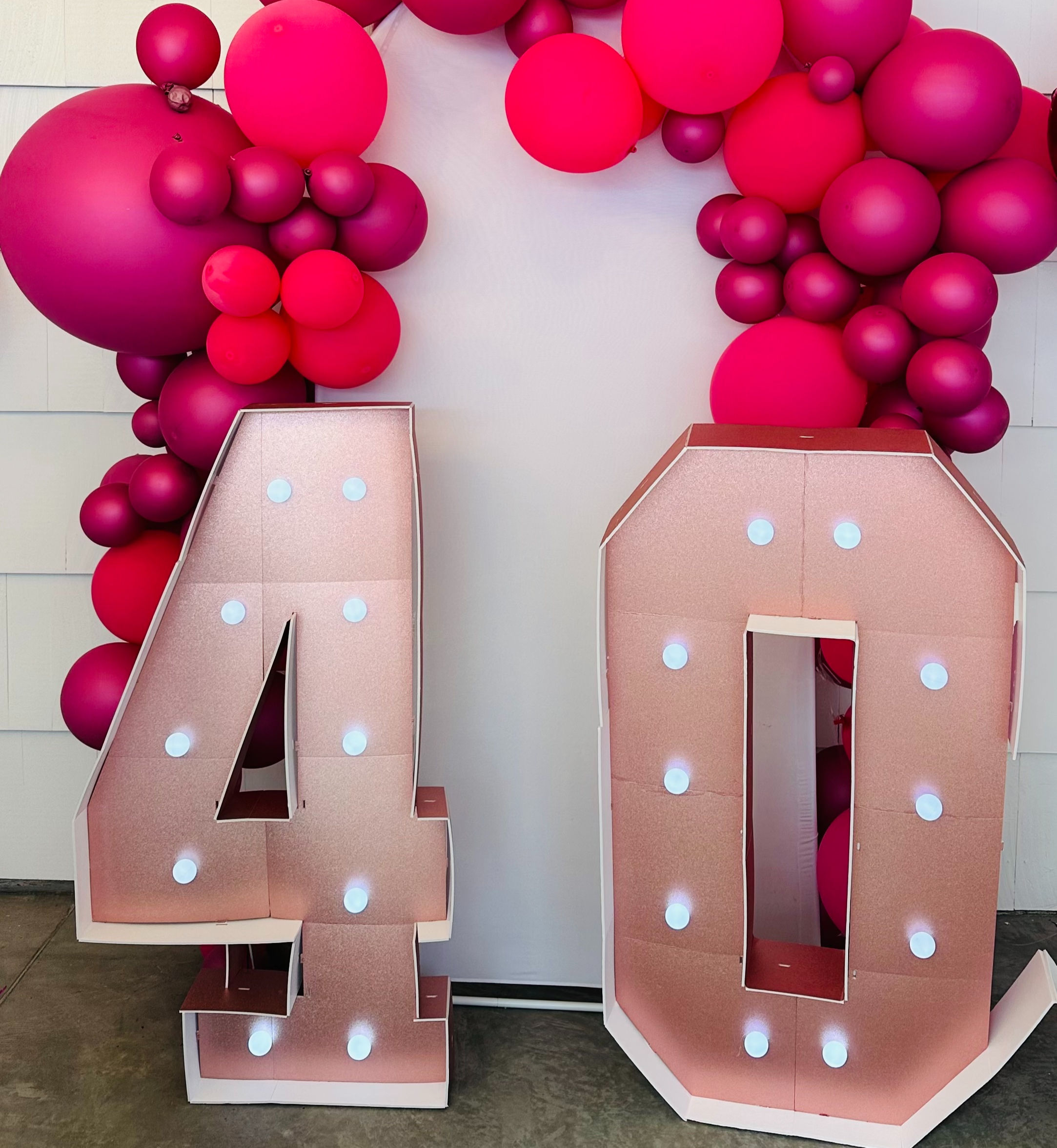 Standard Balloon Arch with Marquee Numbers
