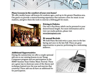 Dawn's Piano - Pasadena Area & Online